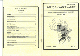 African Herp News African Herp News