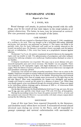 Sulfadiazine Anuria