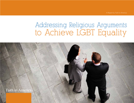 Addressing Religious Arguments to Achieve LGBT Equality
