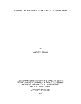 University of Florida Thesis Or Dissertation Formatting Template