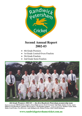 Second Annual Report 2002-03