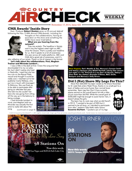 Issue 423 CMA Awards’ Inside Story Exec