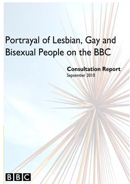 Portrayal and Inclusion of Lesbian, Gay and Bisexual Audiences