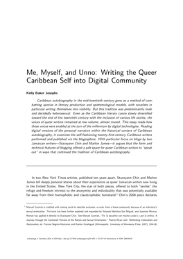 Writing the Queer Caribbean Self Into Digital Community