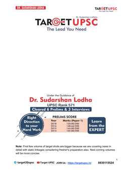 Note: First Few Volume of Target Shots Are Bigger Because We Are Covering News in Detail with Static Linkages Considering Fresher's Preparation Also