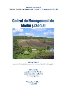 Cadrul De Management De Mediu Și Social