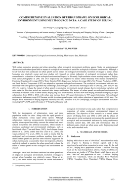 Comprehensive Evaluation of Urban Sprawl on Ecological Environment Using Multi-Source Data: a Case Study of Beijing