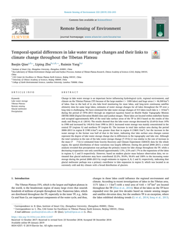 Temporal-Spatial Differences in Lake Water Storage Changes and Their