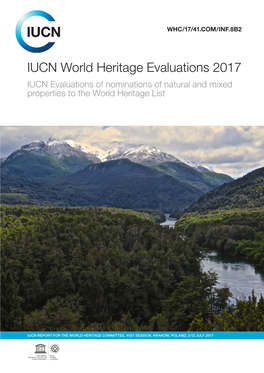 IUCN Evaluations of Nominations of Natural and Mixed Properties to the World Heritage List