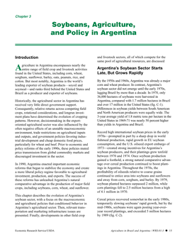 Soybeans, Agriculture, and Policy in Argentina