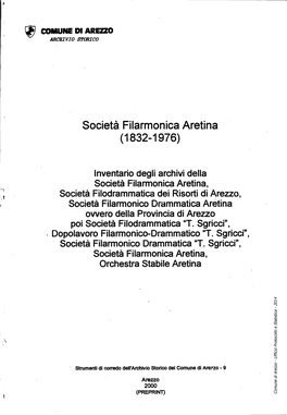 Società Filarmonica Aretina (1832-1976)