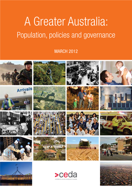 A Greater Australia: Population, Policies and Governance