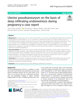 Uterine Pseudoaneurysm on the Basis of Deep Infiltrating Endometriosis During Pregnancy-A Case Report