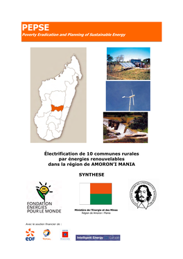 Électrification De 10 Communes Rurales Par Énergies Renouvelables Dans La Région De AMORON’I MANIA