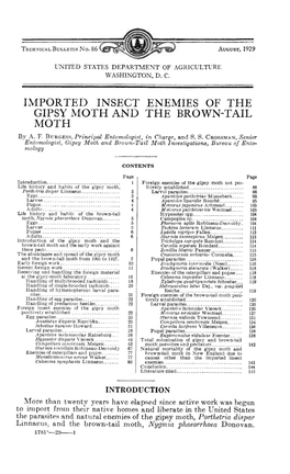 Imported Insect Enemies of the Gipsy Moth and the Brown-Tail Moth