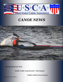 Canoe News Winter 2016 Edition