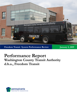 Washington County Transportation Authority Performance Review Report, January 2019