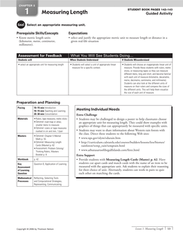 1 Measuring Length Guided Activity