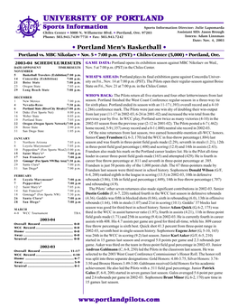 Portland Men's Basketball