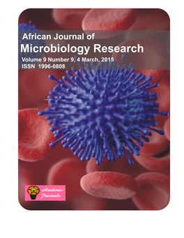 Microbiology Research Volume 9 Number 9, 4 March, 2015 ISSN 1996-0808