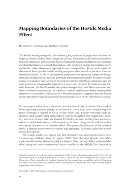 Mapping Boundaries of the Hostile Media Effect