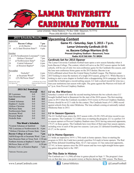 Lamar University Cardinals Football