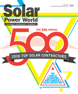 2016 Top Solar Contractors