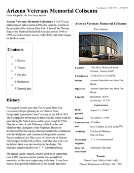 Arizona Veterans Memorial Coliseum from Wikipedia, the Free Encyclopedia