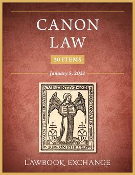 Canon Law: 30 Items