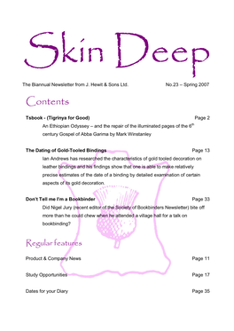 Skin Deep Volume 23