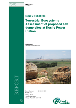 Terrestrial Ecosystems Assessment of Proposed Ash Dump Sites at Kusile Power Station