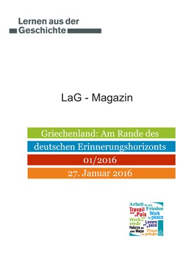 Lag-Magazin: Griechenland Am Rande Des Europäischen