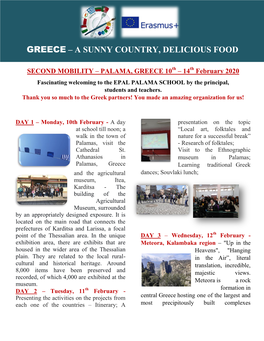 Greece – a Sunny Country, Delicious Food