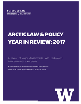 Arctic Law and Policy Year in Review