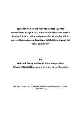 Student Choices and Alcohol Matters