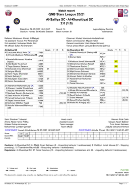 Al-Kharaitiyat SC 2:0 (1:0)