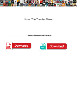 Honor the Treaties Vimeo