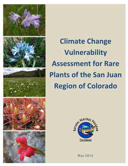 Climate Change Vulnerability Assessment for Rare Plants of the San Juan