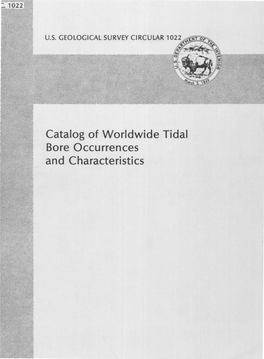 Catalog of Worldwide Tidal Bore Occurrences and Characteristics AVAILABILITY of BOOKS and MAPS of the U.S