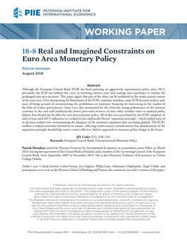 Real and Imagined Constraints on Euro Area Monetary Policy