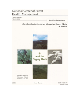 Bacillus Thuringiensis for Managing Gypsy Moth: a Review