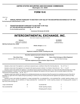 INTERCONTINENTAL EXCHANGE, INC. (Exact Name of Registrant As Specified in Its Charter)