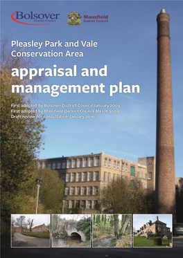 Pleasley Park and Vale Conservation Area Character Appraisal and Management Plan 1 Introduction