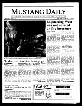 Mustang Daily, April 30, 1986