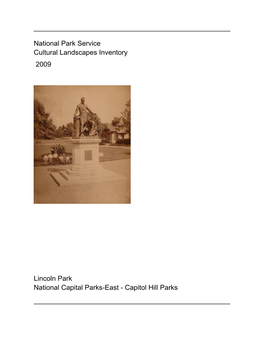 National Park Service Cultural Landscapes Inventory Lincoln Park
