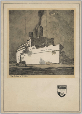 I Canadian | Pacific ! Steamship Lines Empress of Canada Menu