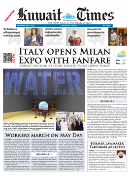 Italy Opens Milan Expo with Fanfare