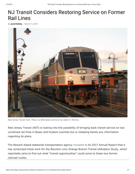 NJ Transit Considers Restoring Service on Former Rail Lines | Jersey Digs NJ Transit Considers Restoring Service on Former Rail Lines