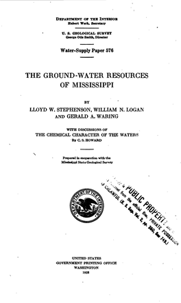 The Ground-Water Resources of Mississippi