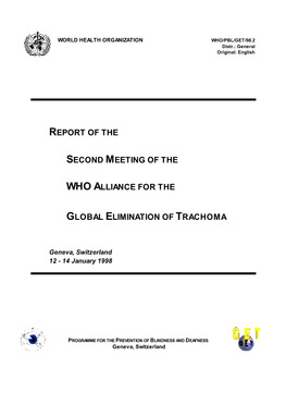 Report of the Second Meeting of the Who Alliance For